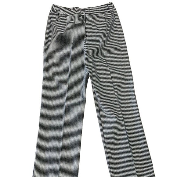 Larry Levine Petite Blue Striped Flat Front Chino Pants Trousers Size 4P - Picture 5 of 7